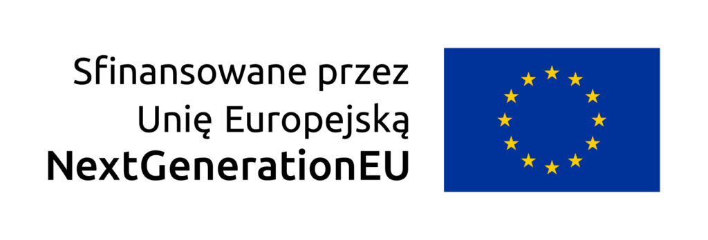 Logo NextGenerationEU z flagą Unii Europejskiej
